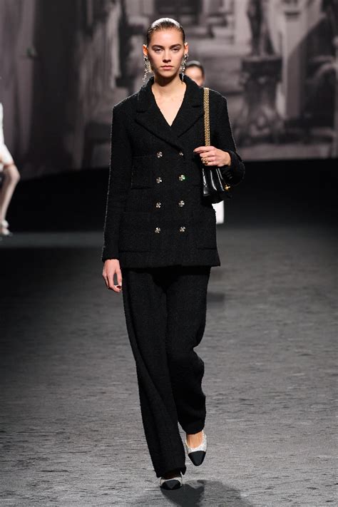 chanel black jacket 2023|Chanel suits 2023.